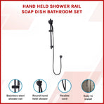 Hand Held Shower Rail Soap Dish Bathroom Set
