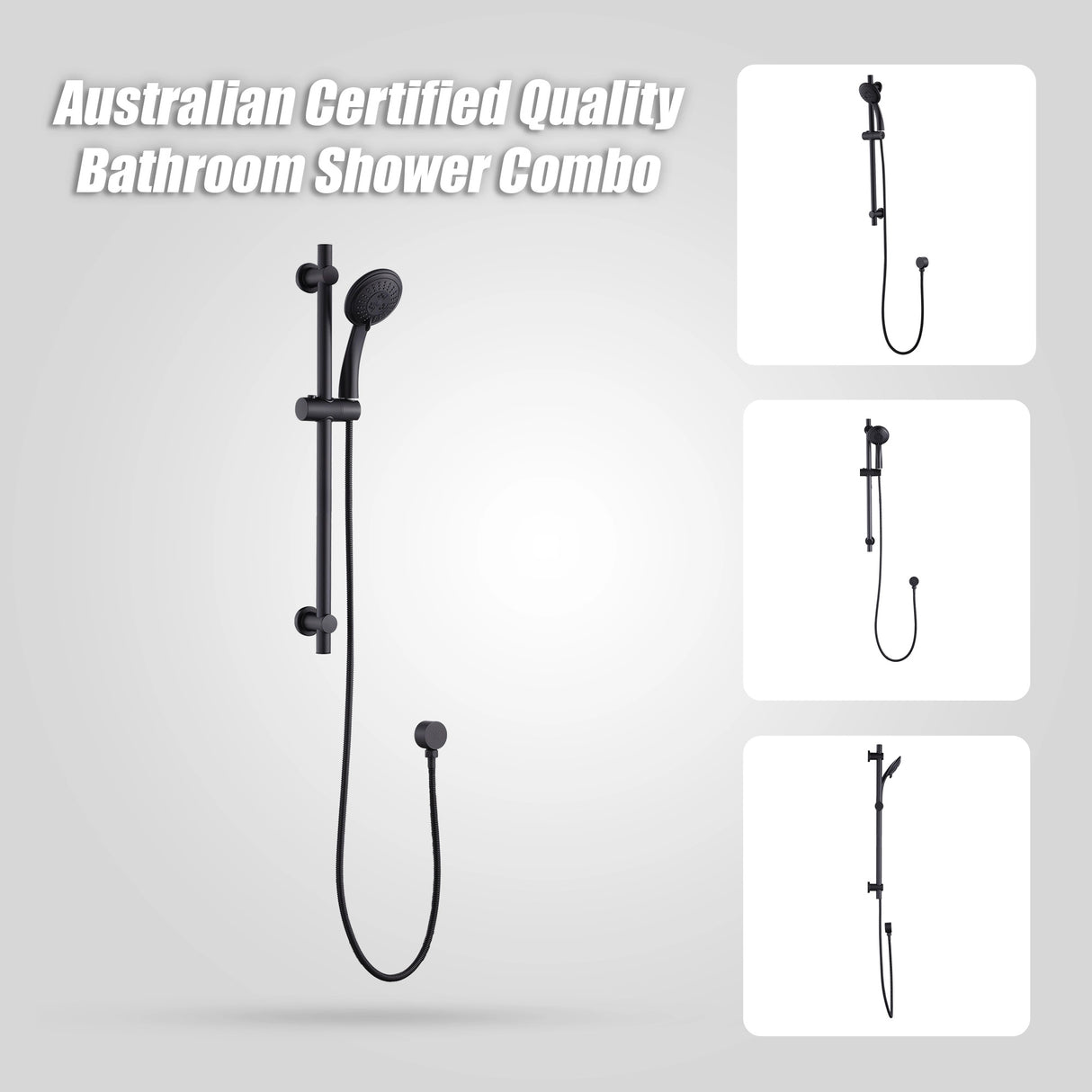 Hand Held Shower Rail Soap Dish Bathroom Set
