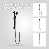 Hand Held Shower Rail Soap Dish Bathroom Set - Low Angle