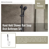 Hand Held Shower Rail Soap Dish Bathroom Set