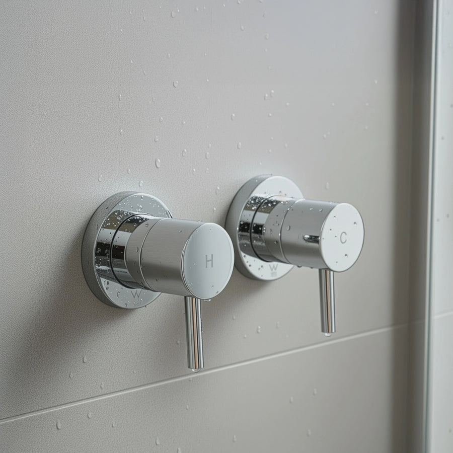 Bathroom Shower Bath Hot and Cold Mixer WATERMARK Certified in Chrome
