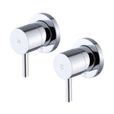Bathroom Shower Bath Hot and Cold Mixer WATERMARK Certified in Chrome - Top-Down View