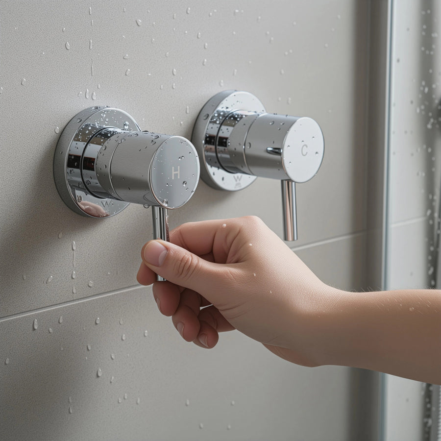 Bathroom Shower Bath Hot and Cold Mixer WATERMARK Certified in Chrome