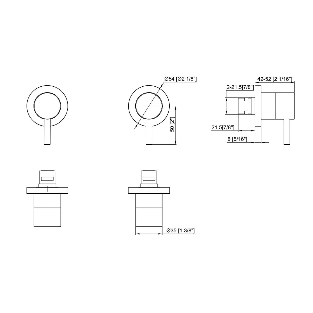 Bathroom Shower Bath Hot and Cold Mixer WATERMARK Certified in Black
