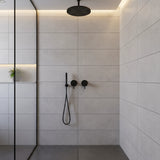 Bathroom Shower Bath Hot and Cold Mixer WATERMARK Certified in Black - Low Angle