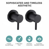 Bathroom Shower Bath Hot and Cold Mixer WATERMARK Certified in Black - Extra Image