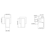 Bathroom Shower Bath Hot and Cold Square Mixer WATERMARK Certified in Chrome