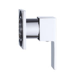Bathroom Shower Bath Hot and Cold Square Mixer WATERMARK Certified in Chrome - Side View