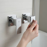 Bathroom Shower Bath Hot and Cold Square Mixer WATERMARK Certified in Chrome - Top-Down View