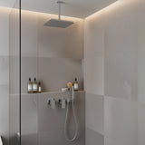 Bathroom Shower Bath Hot and Cold Square Mixer WATERMARK Certified in Chrome - Rear View