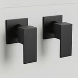 Bathroom Shower Bath Hot and Cold Square Mixer WATERMARK Certified in Black
