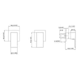 Bathroom Shower Bath Hot and Cold Square Mixer WATERMARK Certified in Black - Extra Image