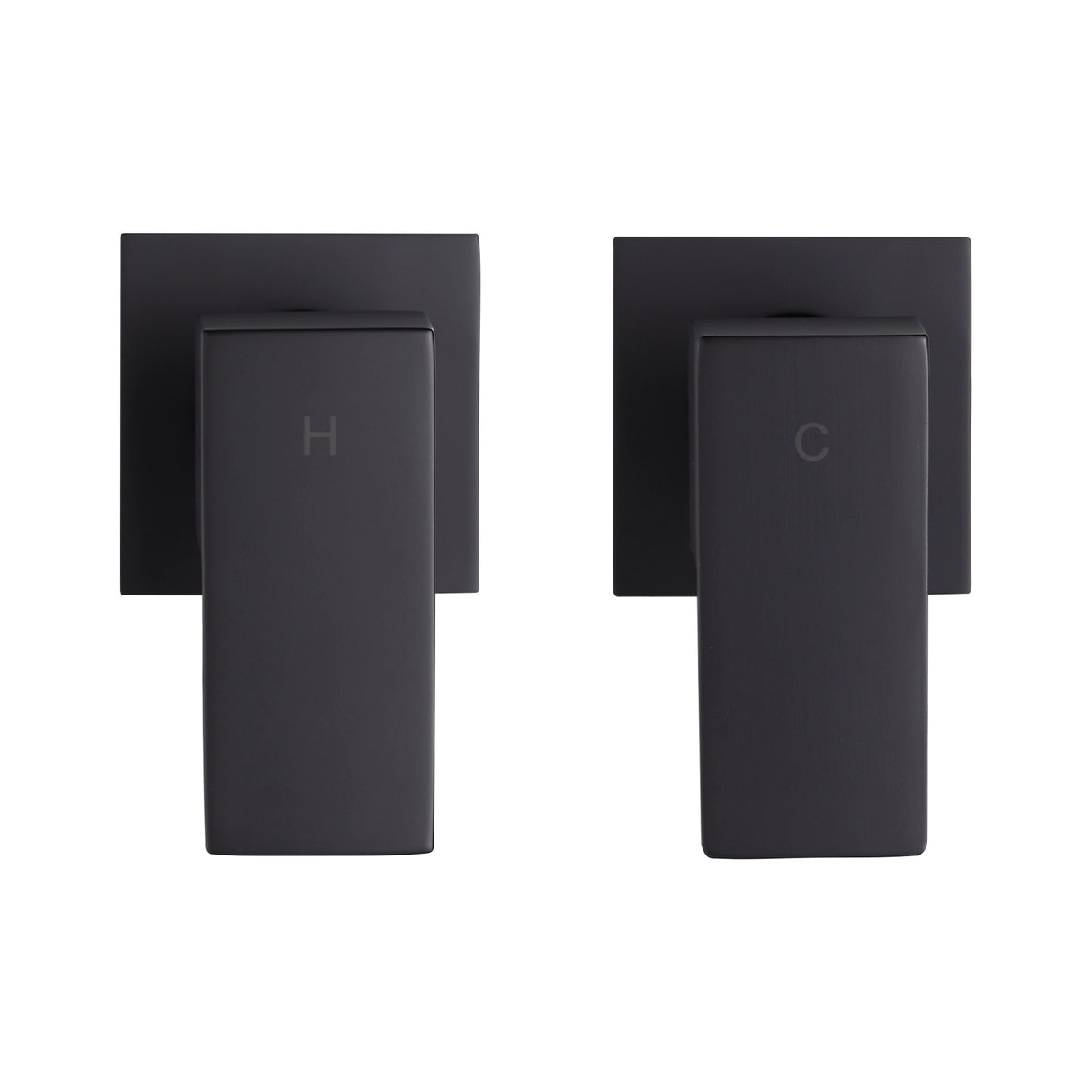 Bathroom Shower Bath Hot and Cold Square Mixer WATERMARK Certified in Black