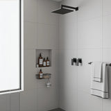 Bathroom Shower Bath Hot and Cold Square Mixer WATERMARK Certified in Black