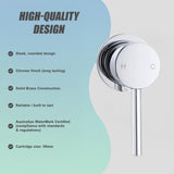 Single Round Shower Bath Mixer Tap Bathroom WATERMARK Approved - Extra Image