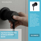 Single Round Shower Bath Mixer Tap Bathroom WATERMARK Approved