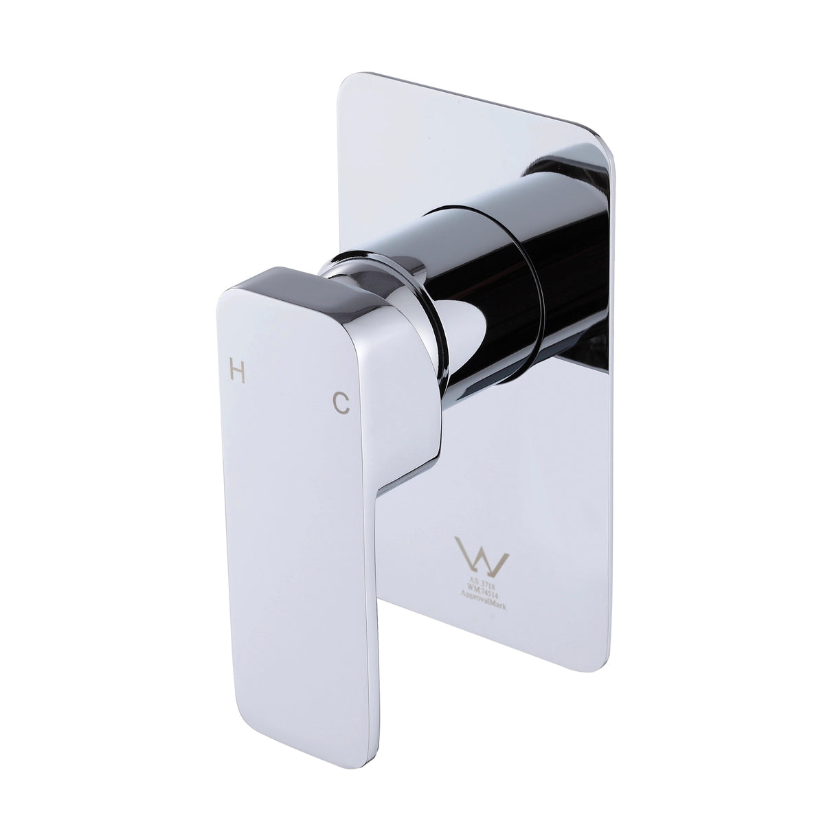 Single Square Shower Bath Mixer Tap Bathroom WATERMARK Approved in Chrome