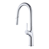 Kitchen Laundry Bathroom Basin Sink Pull Out Mixer Tap Faucet in Chrome - Front View