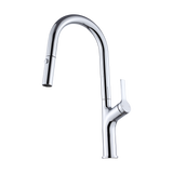 Kitchen Laundry Bathroom Basin Sink Pull Out Mixer Tap Faucet in Chrome - Rear View