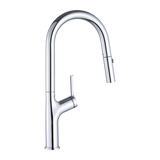Kitchen Laundry Bathroom Basin Sink Pull Out Mixer Tap Faucet in Chrome - Low Angle