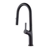 Kitchen Laundry Bathroom Basin Sink Pull Out Mixer Tap Faucet in Black - Top-Down View
