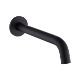 220mm Bath Spout in Matte Black Finish - Side View
