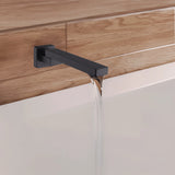 Bath In Wall Swivel Spout in Matte Black - Top-Down View