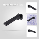 Bath In Wall Swivel Spout in Matte Black - Extra Image