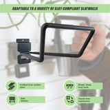 Garage Slatwall Retail Store Display Wall Mount Storage Deep Loop Hooks - Low Angle