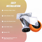 Leveling Casters Swivel Wheels Set of 4, 360 kg Total Load Capacity