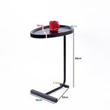 Side Table for Living Room End Coffee Table - Egg-Shaped Top - 45-Degree Angle