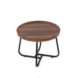 Side Table for Living Room Round Coffee Table - Front View