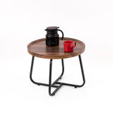 Side Table for Living Room Round Coffee Table - Top-Down View
