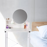 White Dressing Table with Mirror &ndash; Makeup Vanity Desk for Bedroom