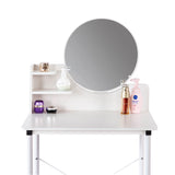 White Dressing Table with Mirror &ndash; Makeup Vanity Desk for Bedroom