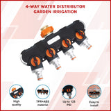 4-Way Water Distributor Garden Irrigation - Top-Down View