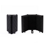 3 Panels Microphone Isolation Shield Mic Sound Absorbing Foam Reflector - 45-Degree Angle
