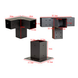 Roof Pergola Gazebo Shed Matte Black Steel Brackets and Black Screen DIY Kits - Extra Image