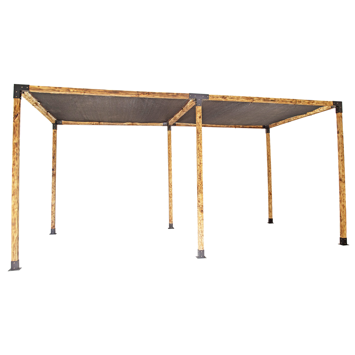 Roof Pergola Gazebo Shed Matte Black Steel Brackets and Black Screen DIY Kits
