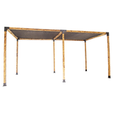 Roof Pergola Gazebo Shed Matte Black Steel Brackets and Black Screen DIY Kits - Top-Down View