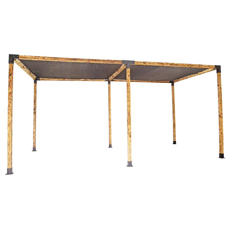 Roof Pergola Gazebo Shed Matte Black Steel Brackets and Black Screen DIY Kits