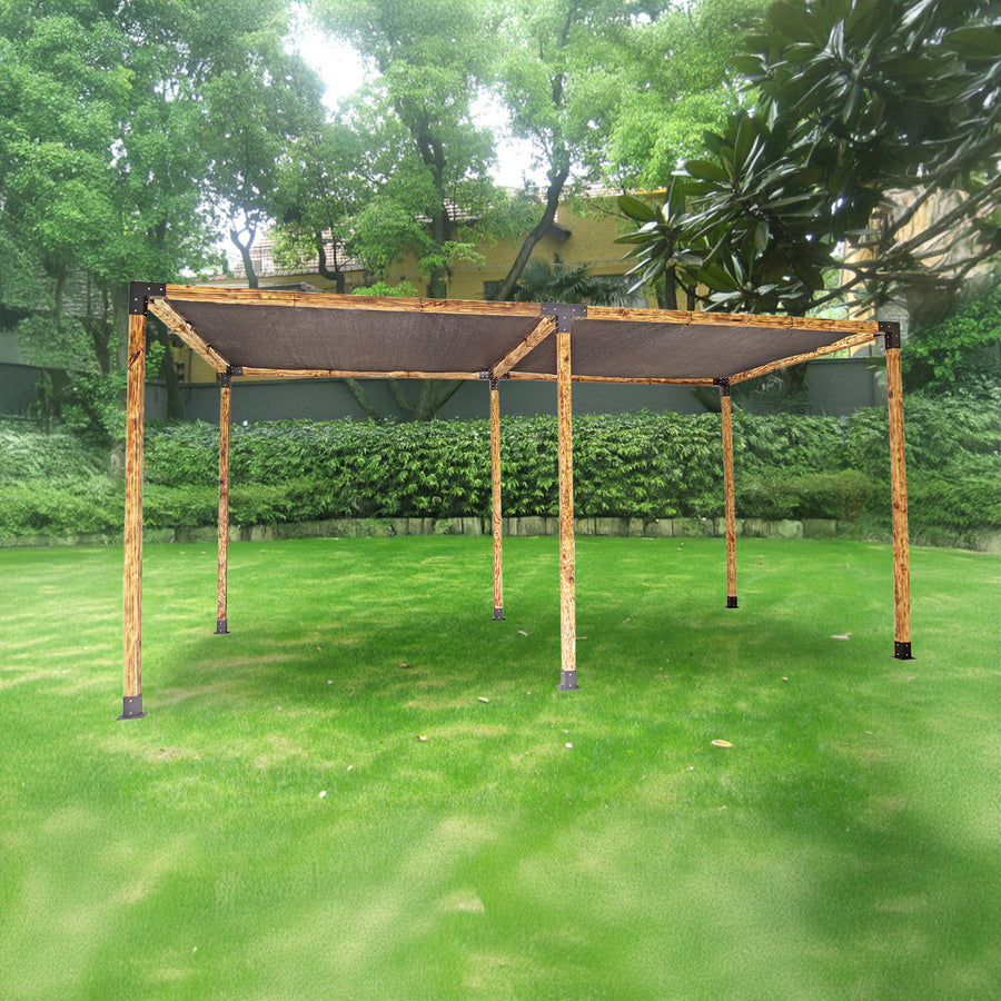 Roof Pergola Gazebo Shed Matte Black Steel Brackets and Black Screen DIY Kits