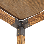 Roof Pergola Gazebo Shed Matte Black Steel Brackets and Coffee Screen DIY Kits