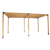 Roof Pergola Gazebo Shed Matte Black Steel Brackets and Coffee Screen DIY Kits - Top-Down View