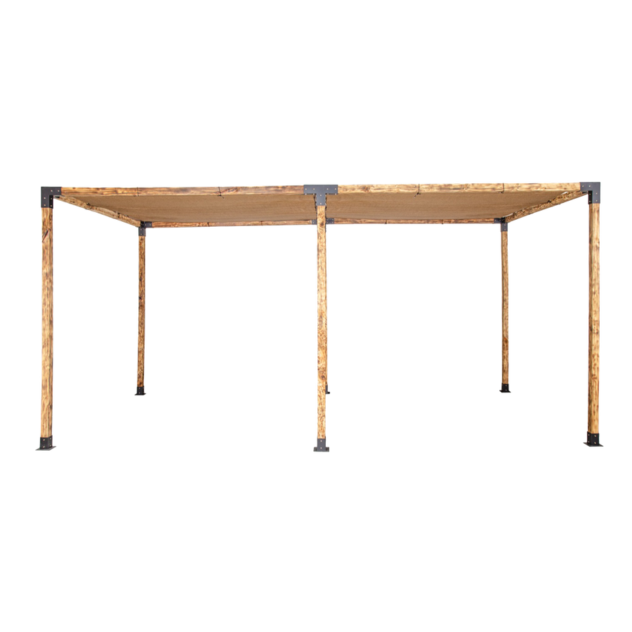 Roof Pergola Gazebo Shed Matte Black Steel Brackets and Coffee Screen DIY Kits