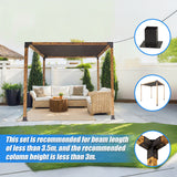 Roof Pergola Gazebo Shed Matte Black Steel Brackets and Black Screen DIY Kits - Extra Image