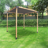 Roof Pergola Gazebo Shed Matte Black Steel Brackets and Black Screen DIY Kits - Low Angle