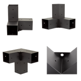 Roof Pergola Gazebo Shed Matte Black Steel Brackets and Black Screen DIY Kits - Extra Image