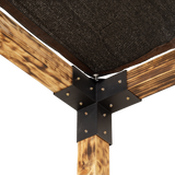 Roof Pergola Gazebo Shed Matte Black Steel Brackets and Black Screen DIY Kits - Side View