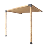 Roof Pergola Gazebo Shed Matte Black Steel Brackets and Coffee Screen DIY Kits - Top-Down View